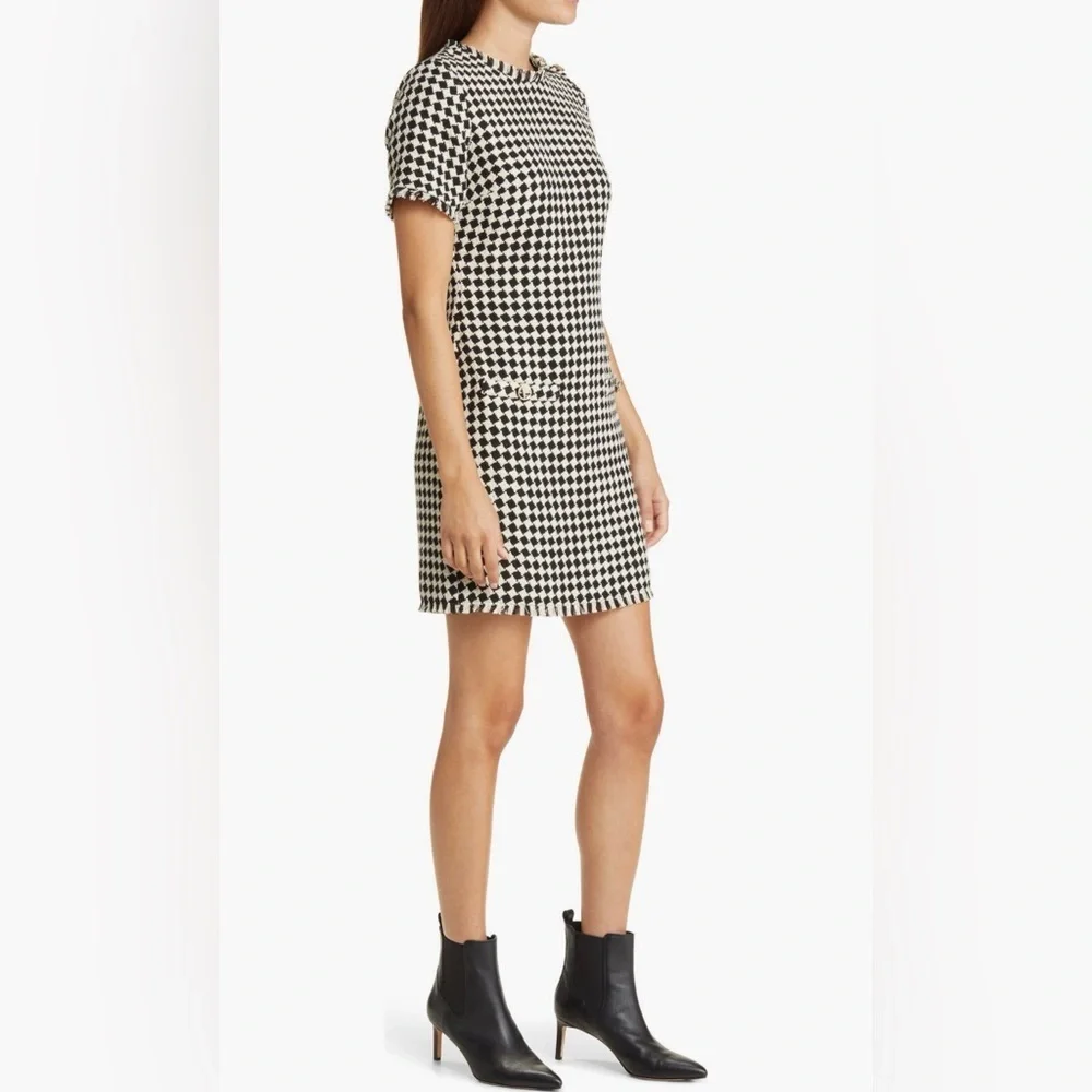 ZOE AND CLAIRE
Tweed Sheath Minidress In Black Multi - Picture 3 of 4
